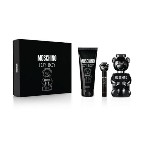 Moschino Toy Boy Set - Eau de Parfum 100 ml + Body Gel 100 ml + Travel Spray 10 ml