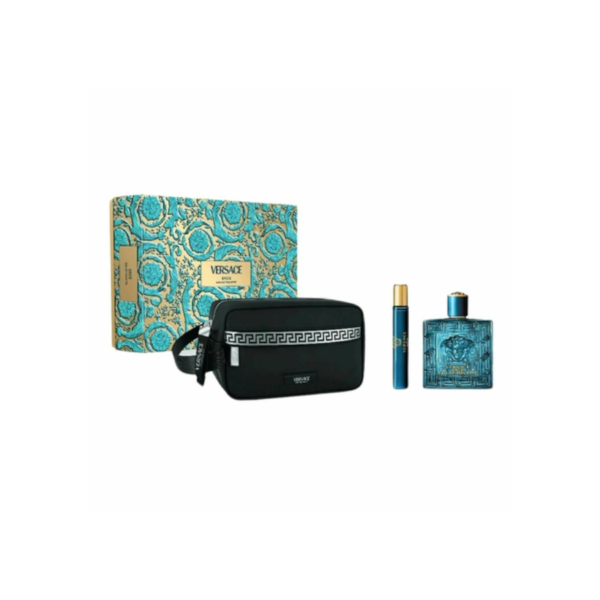 Kit Neceser Versace Eros - Eau de Toilette 100 ml + Travel Spray 10 ml + Neceser Exclusivo