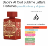Lattafa Badee Al Oud Sublime 100ml Unisex Arabe Edp - Imagen 2